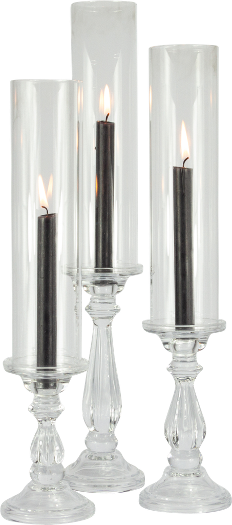 LUMIÈRE Kerzenständer 16,5 cm für Stab-und Stumpenkerzen Glas klar