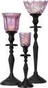 STELLA Teelicht-Aufsatzglas 10,5 cm Glas fuchsia