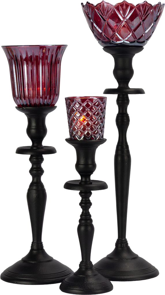 STELLA Teelicht-Aufsatzglas 10,5 cm Glas rot