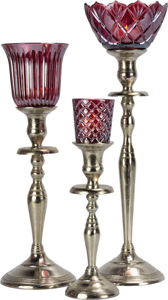 STELLA Teelicht-Aufsatzglas 10,5 cm Glas rot
