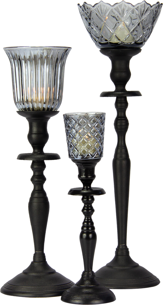 STELLA Teelicht-Aufsatzglas 10,5 cm Glas smoke