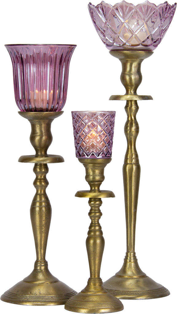 FIORI Teelicht-Aufsatzglas 8 cm Glas fuchsia