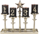 STAR Stecker 14 cm Metall antik-silber