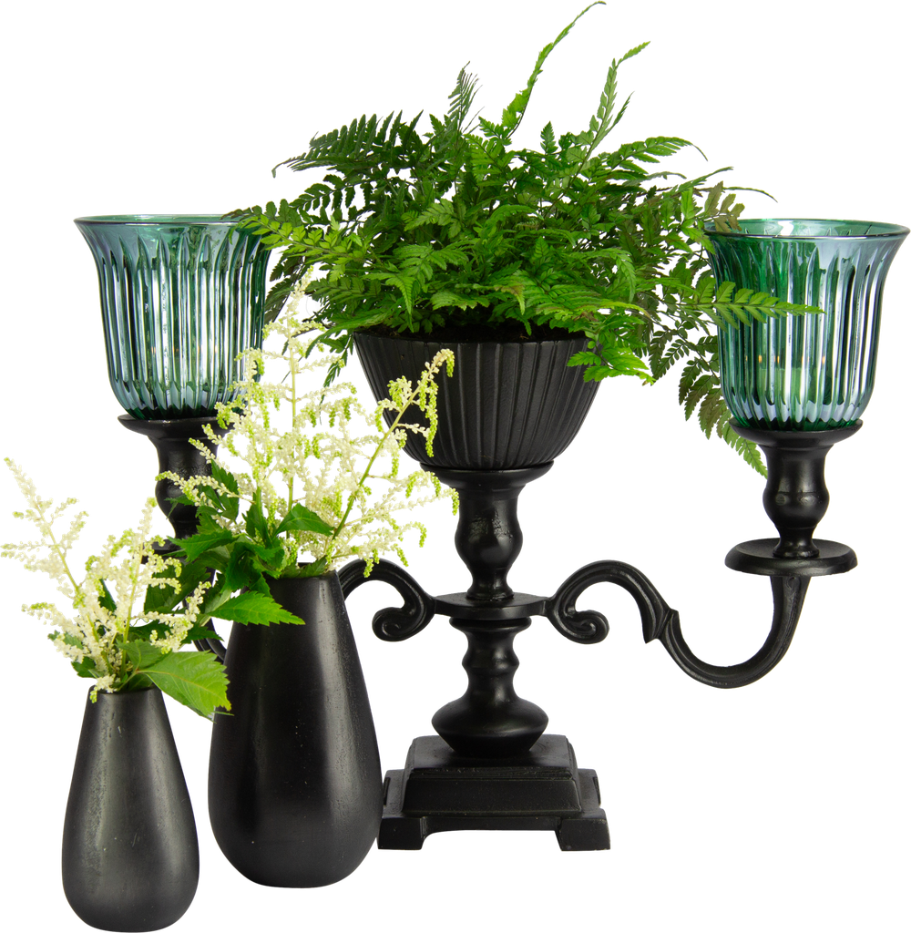 DROP Vase 15 cm Metall schwarz