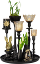 DROP Vase 15 cm Metall antik-silber