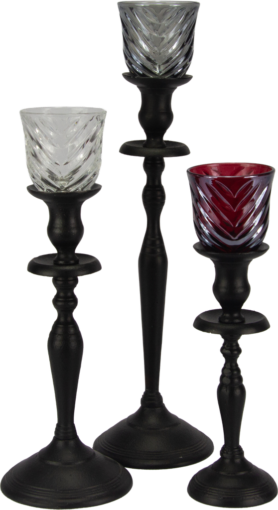 VENICE Teelicht-Aufsatzglas 7,5 cm Glas smoke
