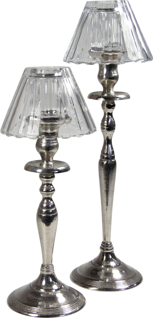 TWIST Kerzenständer Höhe 36,5 cm Metall antik-silber