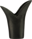 TULIP Vase 12 cm Metall schwarz
