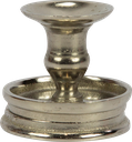 RONDO Kerzenständer Höhe 8,5 cm Metall antik-silber
