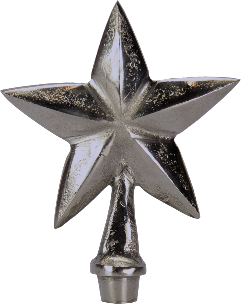 STAR Stecker 14 cm Metall antik-silber