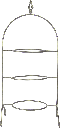 BOURBONE Tellerhalter 3-er 62 cm Metall silber