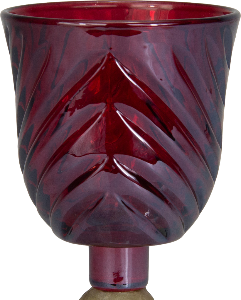 VENICE Teelicht-Aufsatzglas 7,5 cm Glas rot