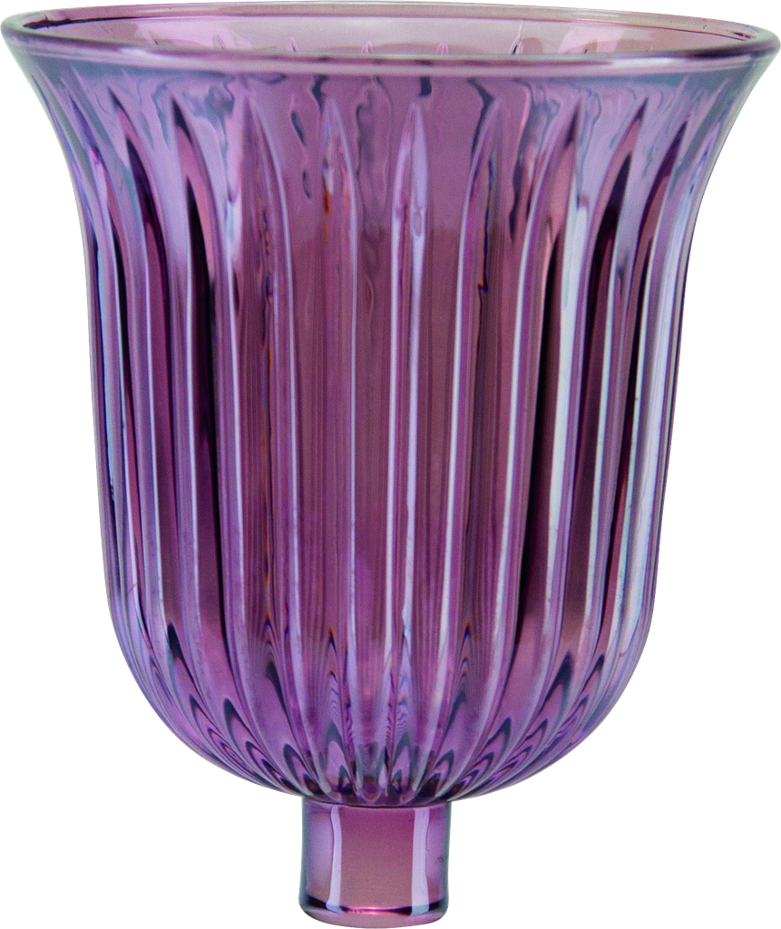 STELLA Teelicht-Aufsatzglas 10,5 cm Glas fuchsia