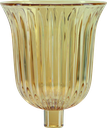 STELLA Teelicht-Aufsatzglas 10,5 cm Glas amber