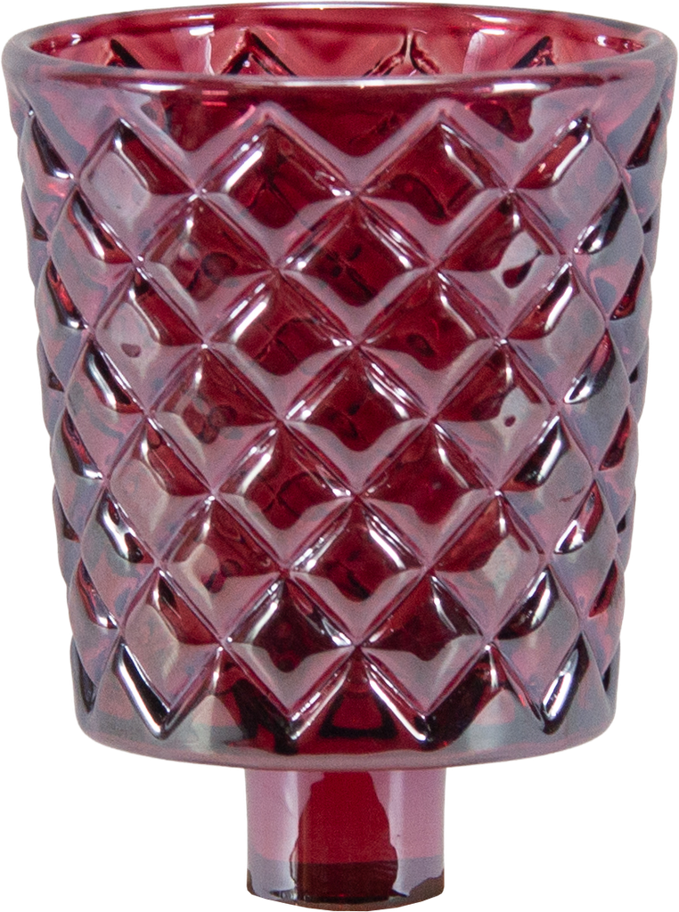 CRYSTAL Teelicht-Aufsatzglas 6,5 cm Glas rot