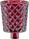 CRYSTAL Teelicht-Aufsatzglas 6,5 cm Glas rot