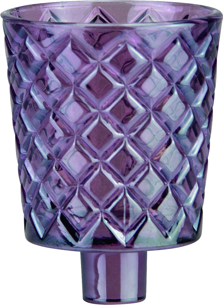 CRYSTAL Teelicht-Aufsatzglas 6,5 cm Glas fuchsia