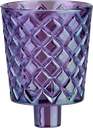 CRYSTAL Teelicht-Aufsatzglas 6,5 cm Glas fuchsia