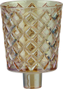 CRYSTAL Teelicht-Aufsatzglas 6,5 cm Glas amber