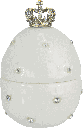 ROYAL Schmuckdose Porzellan weiß mit Strass