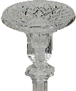 Kerzenteller Ø 9 cm geschliffen Glas klar