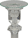 Kerzenteller Ø 7 cm mit Zackenrand Glas klar