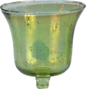 VINTAGE Teelicht-Aufsatzglas 8,75 cm Glas grün