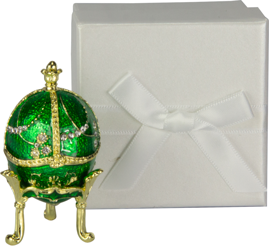 FABERGÉ Schmuckdose Metall grün
