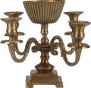 Kerzenständer 4-er mit Metallschale Ø 13 cm Höhe 25 cm