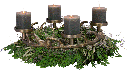 VENISON Adventskranz für Stumpenkerzen Ø 46 cm Metall messing