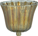 TULIP Teelicht-Aufsatzglas 10,5 cm Glas braun