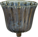 TULIP Teelicht-Aufsatzglas 10,5 cm Glas smoke