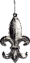 BOURBONE Hänger 13 cm Metall antik-silber