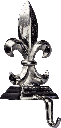 BOURBONE Kranzhaken 30 cm Metall antik-silber
