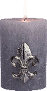 BOURBONE Kerzenpin 6,5 cm Metall antik-silber