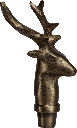 VENISON Stecker 12,5 cm Metall messing