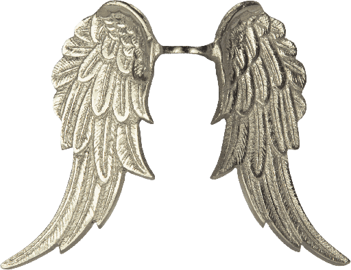 [24081F99] CUPID Engel-Flügel 24,5 cm Metall antik-silber