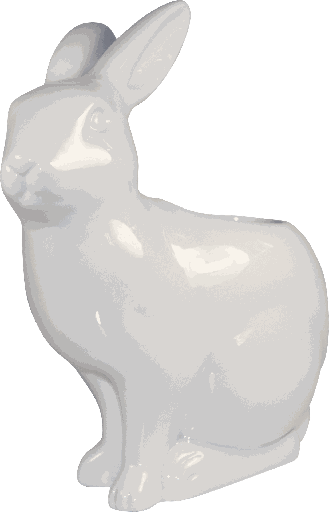 [70196A00] MONSIEUR LAPIN Vase 27 cm Porzellan weiß