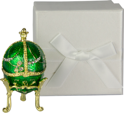 [18250A30] FABERGÉ Schmuckdose Metall grün
