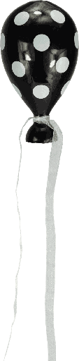 [21250A70] LUFTIKUSS Ballon zum Hängen 12 cm Glas schwarz