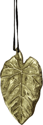[23210A90] LIME TREE Blatt 12,5 cm Metall messing